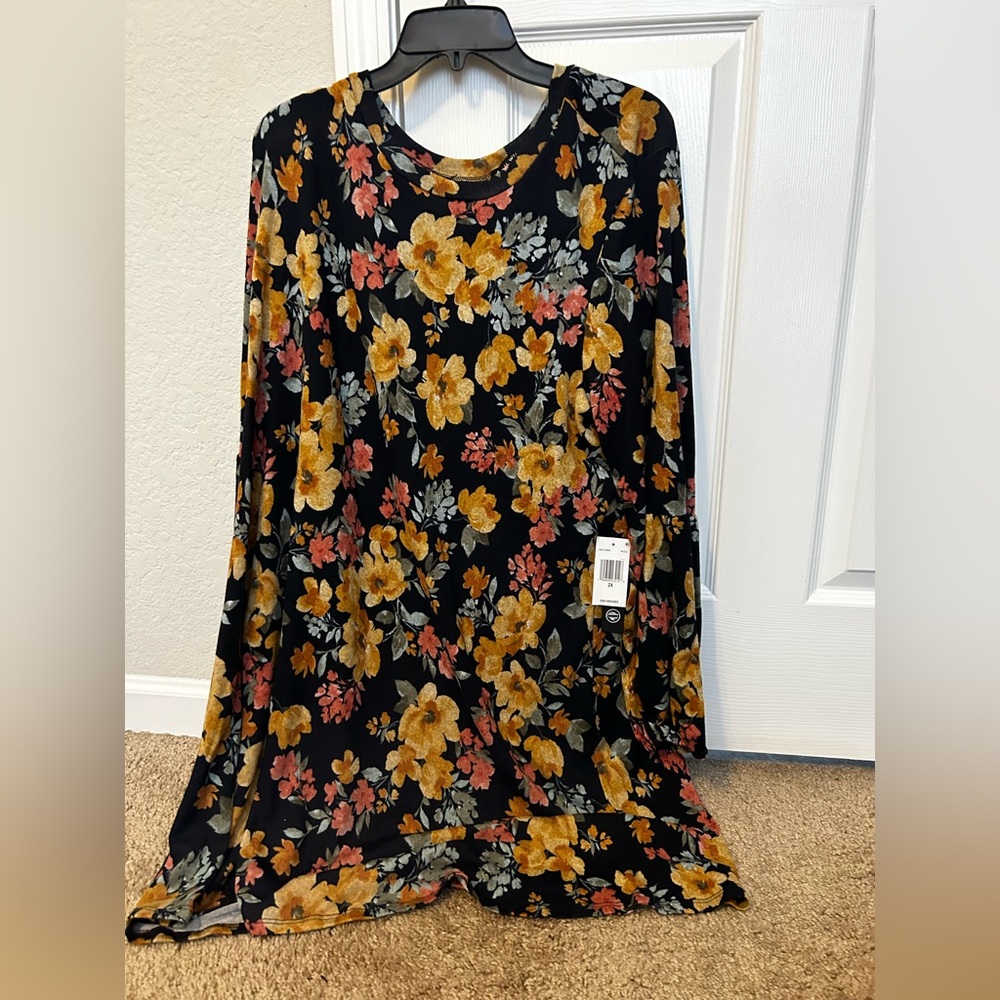 11. As you wish floral sweater dress